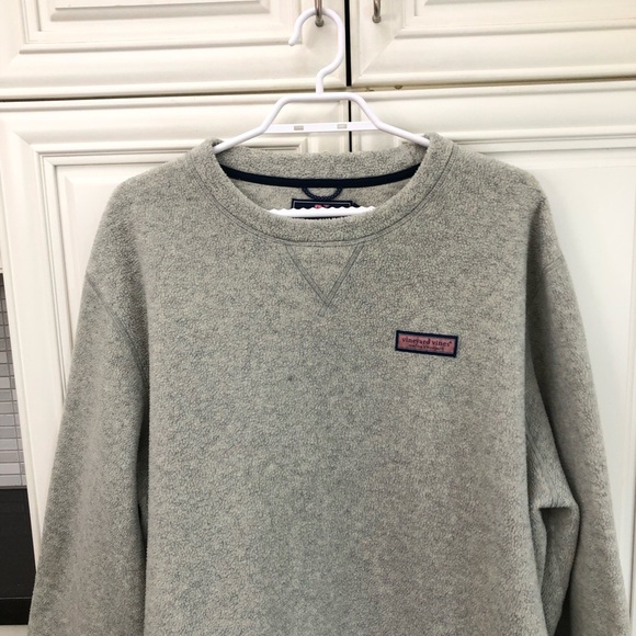 Men’s Vineyard Vines warm l/s grey fuzzy fleece - Picture 2 of 11
